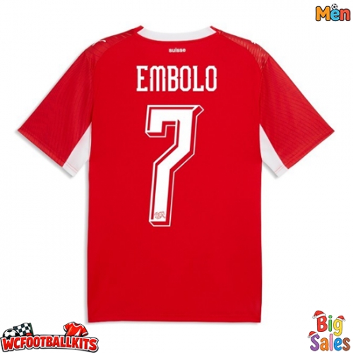 Switzerland Breel Embolo #7 Replica Home Stadium Shirt World Cup 2026 Short Sleeve